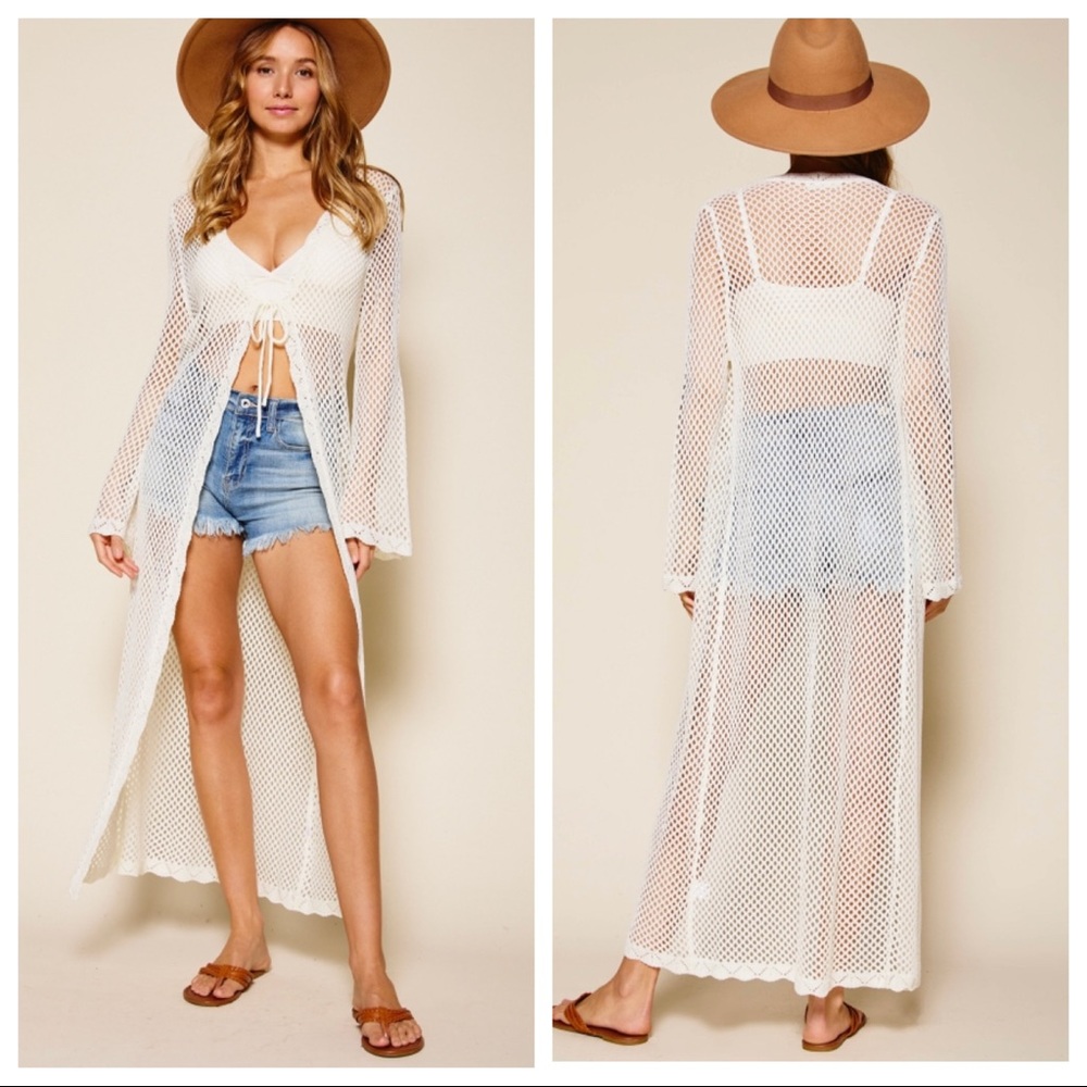 Deborah Boho Knit Long Tie Front Cardigan - Picture 2 of 6